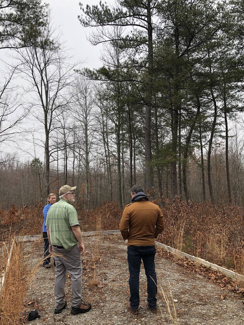 On-site visit with clients at Hearth Home property